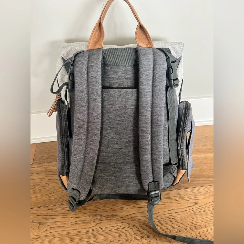 Eddie Bauer Two-Tone Gray Baby Bag Backpack